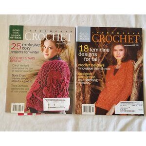 2 Interweave Crochet Magazine Fall & Winter 2007 Felting Tapestry Doris Chan Lot
